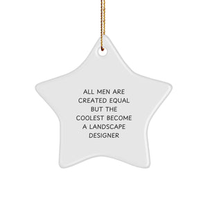 Funny Landscape Designer Gifts from Men to Landscape Designer Star Ornament for Christmas Unique - Image 1