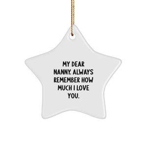 My Dear Nanny | Gifts from Family - Nanny Star Ornament, Christmas Unique Gifts - Image 1