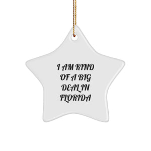 Florida Star Ornament I Am Kind Of A Prime Selection In Florida Gift for Florida Men Funny Christmas Decorations - Image 1