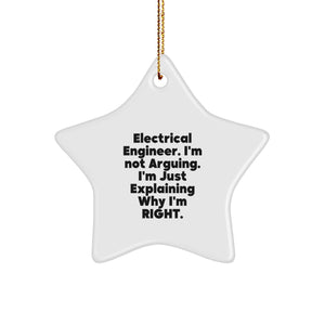 Electrical Engineer Gifts from Friends - Funny Star Ornament, Christmas Unique Presents for Men, Women, Coworkers, Family, Electrical Engineer Humor - Image 1