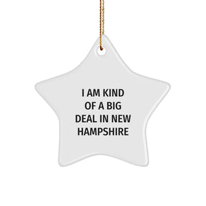 I Am Kind Of A Prime Selection In New Hampshire Star Ornament, Funny Gifts from Friends for Family in New Hampshire, Unique Christmas Unique Gifts - Image 1