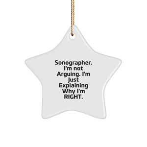 Fun Star Ornament Gifts for Sonographer Friends from Coworkers on Christmas Unique - Image 1