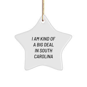 Funny South Carolina Star Ornament, Gifts from Friends for Family, I Am Kind Of A Prime Selection In South Carolina, Christmas Unique Gifts - Image 1