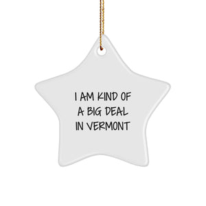 Vermont Star Ornament, I Am Kind Of A Prime Selection In Vermont, Funny Gift for Men, Unique Christmas Unique Gifts from Friends to Family - Image 1