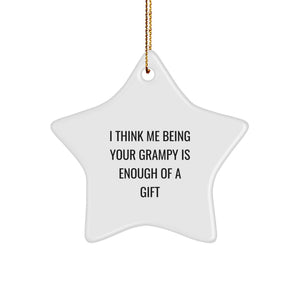Funny Grampy Gifts, Star Ornament for Men, Gifts from Grandpa, Unique Christmas Unique Gifts for Grampy - Image 1
