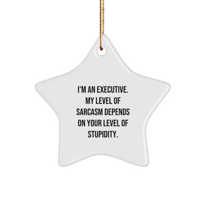 Executive Gifts from Friends - Funny Star Ornament with Quote - Christmas Unique Ideas for Men and Women - Image 1