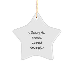 Gifts from Friends and Family for the Officially World's Coolest Oncologist Christmas Star Ornament - Image 1