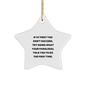 Funny Paralegal Star Ornament Gifts from Coworkers for Paralegal Friends, Unique Christmas Unique Gifts - Image 1