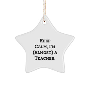 Funny Teacher Star Ornament Gifts from Friends and Family for Teacher Christmas Unique Gifts - Image 1