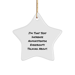Funny Database Administrator Star Ornaments Gifts from Friends, Colleagues, Family for Christmas Unique - Image 1