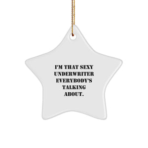 Funny Underwriter Gifts from Men to Colleagues, Sexy Star Ornament, Christmas Unique Presents - Image 1