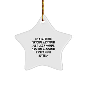 Funny Personal Assistant Christmas Unique Gifts from Men to Star Ornament Lover, Gifts for Personal Assistant Friends, Unique Star Ornament for Christmas Decorations - Image 1