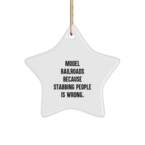 Funny Model Railroads Gifts for Christmas - Star Ornament from Friends - Image 1