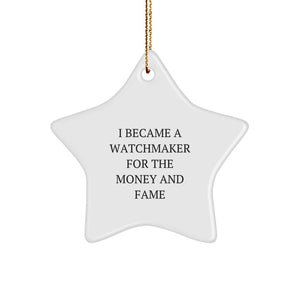 Funny Watchmaker Gifts from Men, Inspirational Star Ornament for Watchmaker Men, Perfect Christmas Unique Gifts for Watchmaker Friends - Image 1