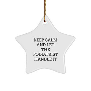 Funny Podiatrist Star Ornament Gifts from Men to Christmas Unique Gifts for Podiatrist Friends - Image 1