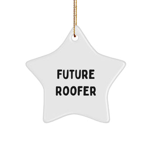 Funny Future Roofer Star Ornament, Gifts from Men to Friends, Gifts for Roofer, Christmas Unique Gifts - Image 1