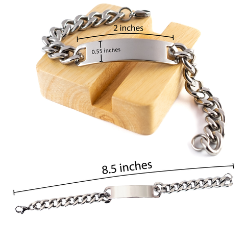 Image of Motivational Christian Stainless Steel Bracelet, Trust in the Lord with all your heart. , Inspirational Christmas , Family, Anniversary  Gifts For Christian Men, Women, Girls & Boys