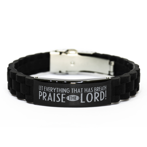Motivational Christian Bracelet, Let everything that has breath praise the LORD!, Inspirational Christmas , Family, Anniversary  Gifts For Christian Men, Women, Girls & Boys
