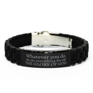 Motivational Christian Bracelet, Whatever you do, do everything for the glory of God., Inspirational Christmas , Family, Anniversary  Gifts For Christian Men, Women, Girls & Boys