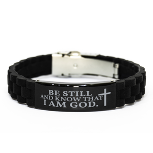 Motivational Christian Bracelet, Be still and know that I am God. , Inspirational Christmas , Family, Anniversary  Gifts For Christian Men, Women, Girls & Boys