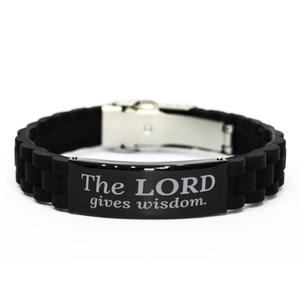 Motivational Christian Bracelet, The Lord gives wisdom., Inspirational Christmas , Family, Anniversary  Gifts For Christian Men, Women, Girls & Boys