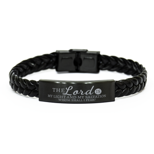 Motivational Christian Stainless Steel Bracelet, The Lord is my light and my salvation