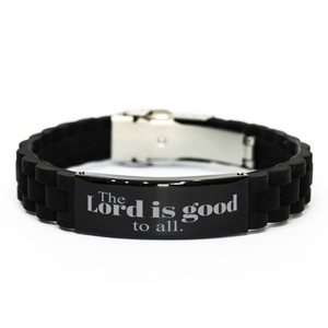 Motivational Christian Bracelet, The Lord is good to all, Inspirational Christmas , Family, Anniversary  Gifts For Christian Men, Women, Girls & Boys
