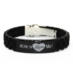 Motivational Christian Bracelet, Jesus Loves Me!, Inspirational Christmas , Family, Anniversary  Gifts For Christian Men, Women, Girls & Boys