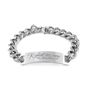 Motivational Christian Stainless Steel Bracelet, Be kind to one another, Inspirational Christmas , Family, Anniversary  Gifts For Christian Men, Women, Girls & Boys
