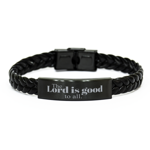 Motivational Christian Stainless Steel Bracelet, The Lord is good to all, Inspirational Christmas , Family, Anniversary  Gifts For Christian Men, Women, Girls & Boys